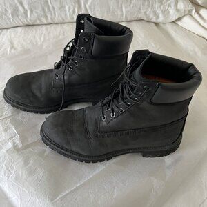 Timberland Premium 6 Inch Black Leather Boots Men's 10W